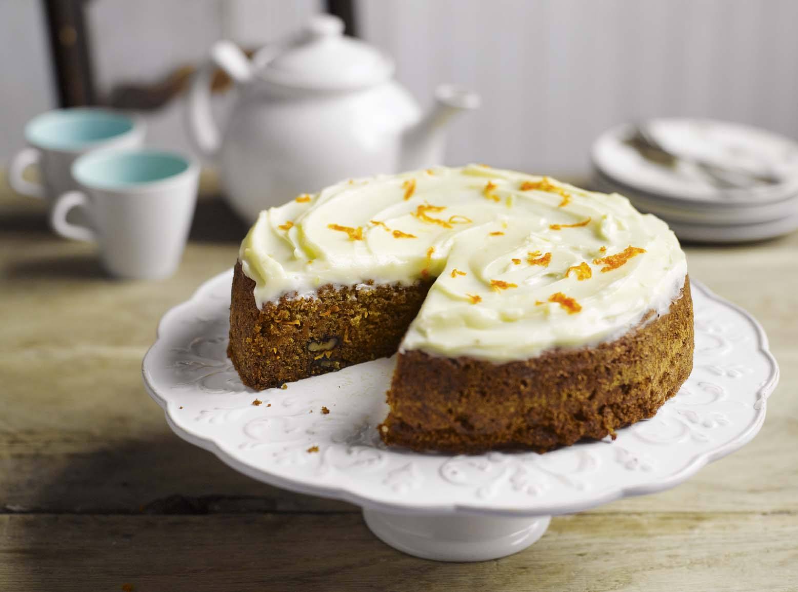 Carrot cake aux noix et son topping à la crème