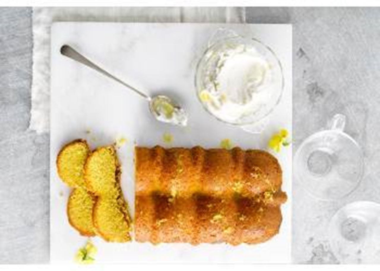 recipe image Cake de polenta au citron et à la ricotta