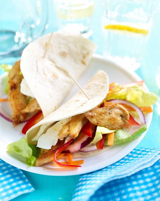 recipe image Wraps au poulet et au fromage de chèvre