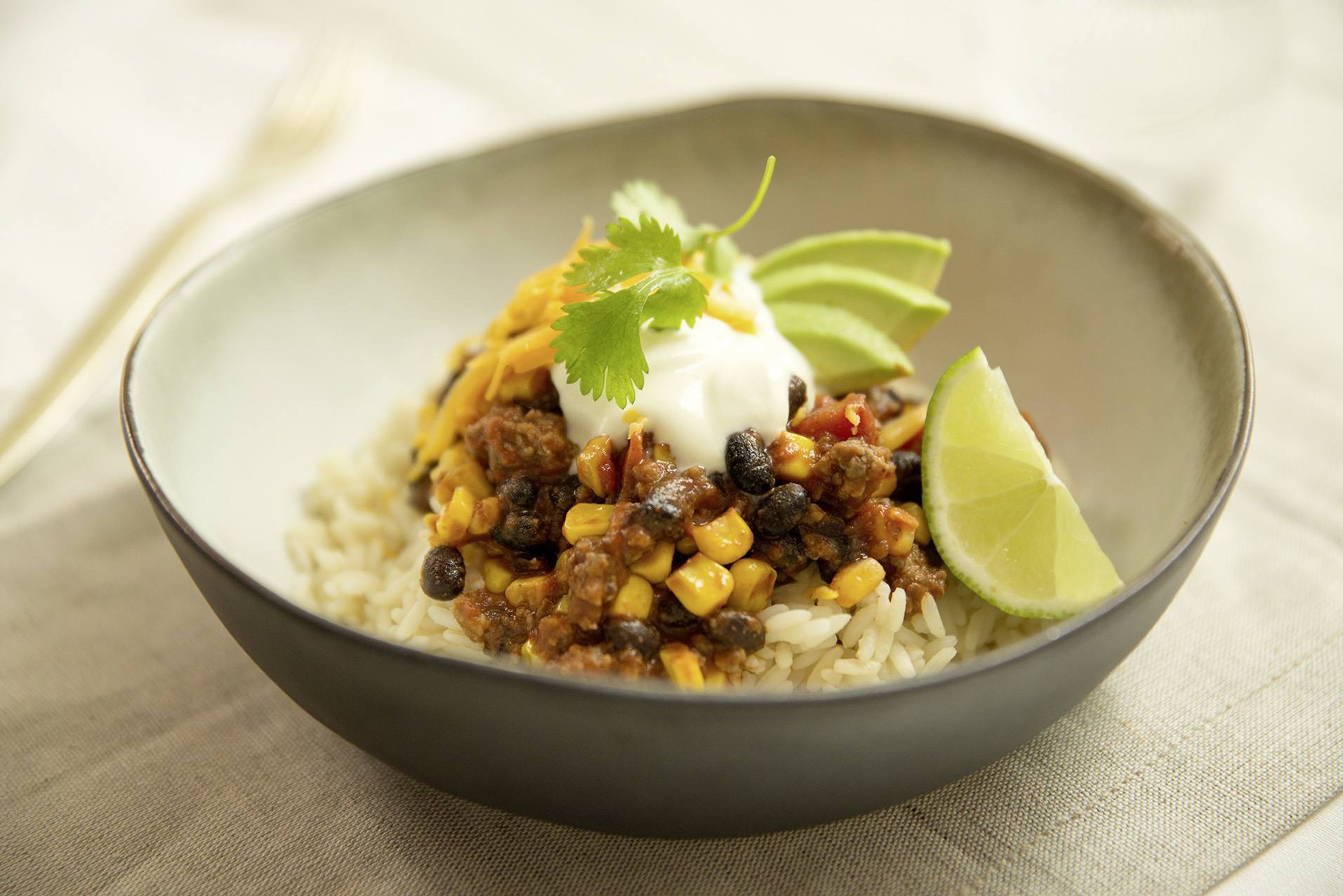 Chili con carne et riz Plantafin
