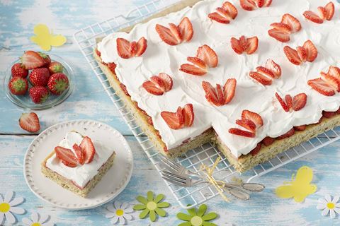 recipe image Gâteau papillon au fraises