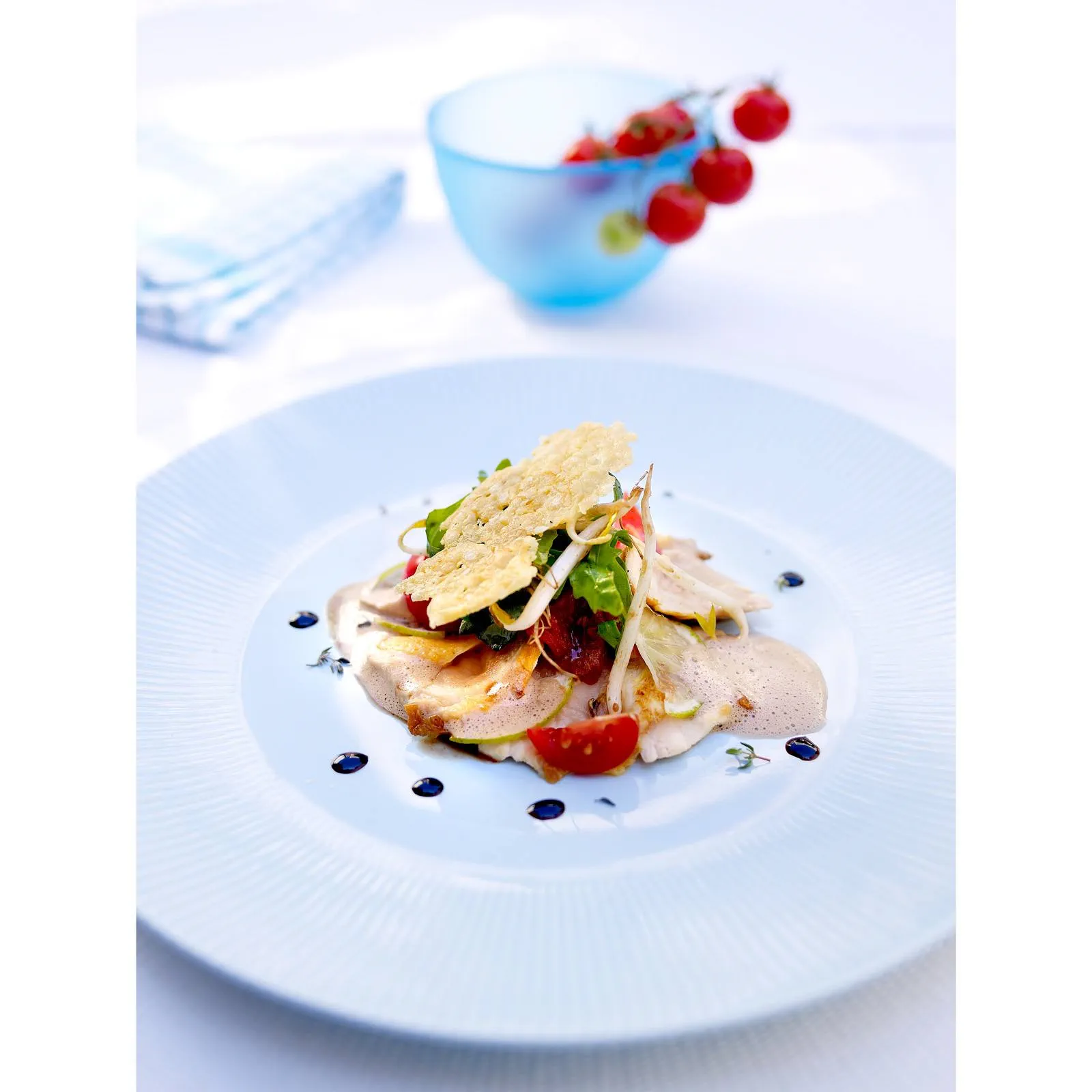 recipe image Escalope de dinde sauce citron vert et sa salade