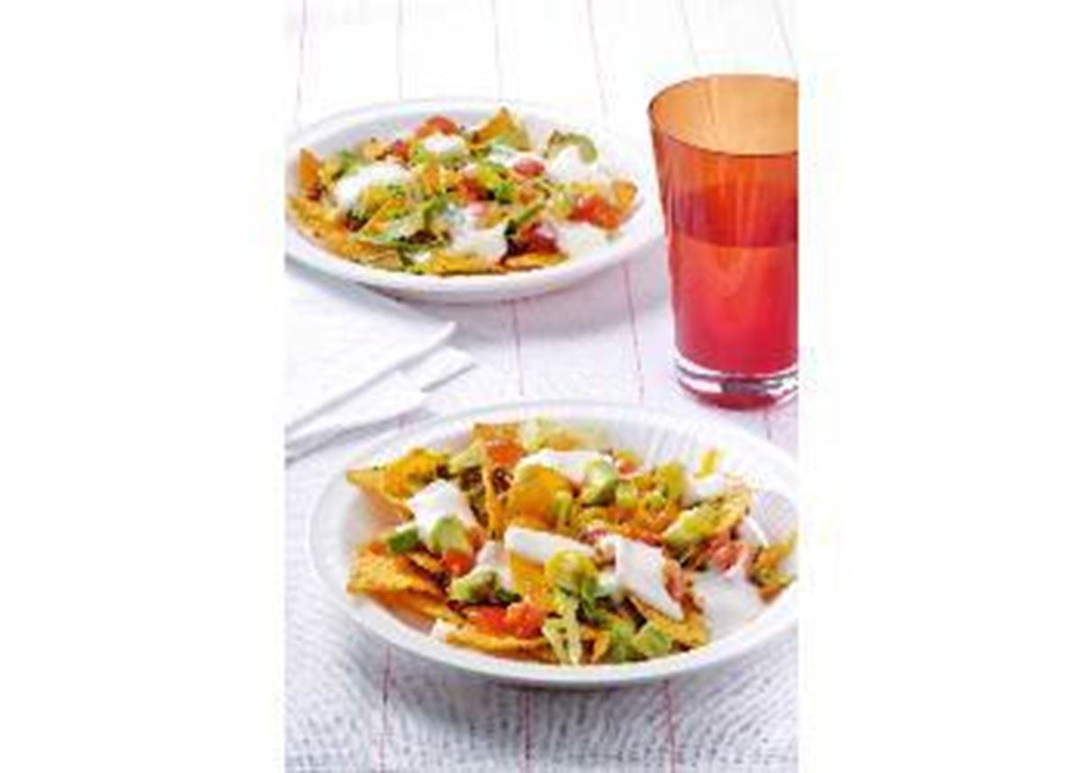 recipe image Nachos au four à la viande hachée et au fromage
