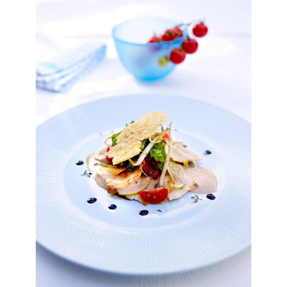 recipe image Escalope de dinde sauce citron vert et sa salade